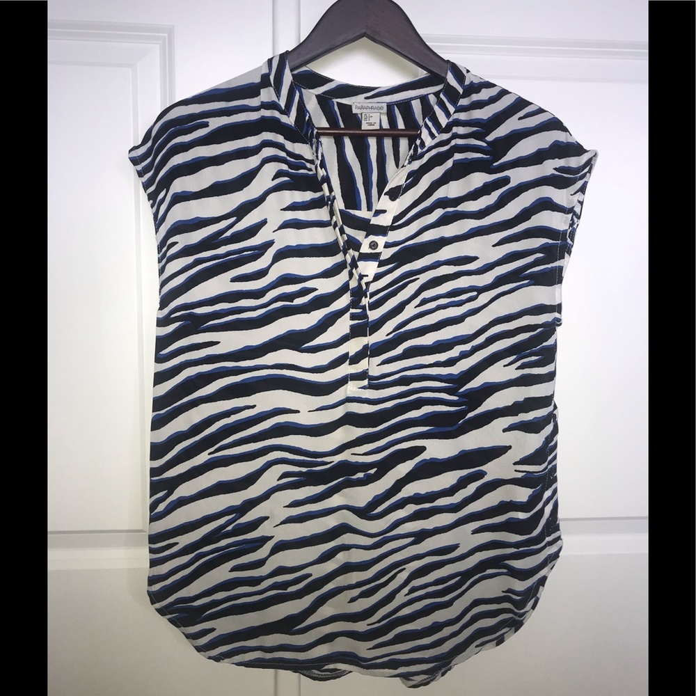 Zebra print top size small